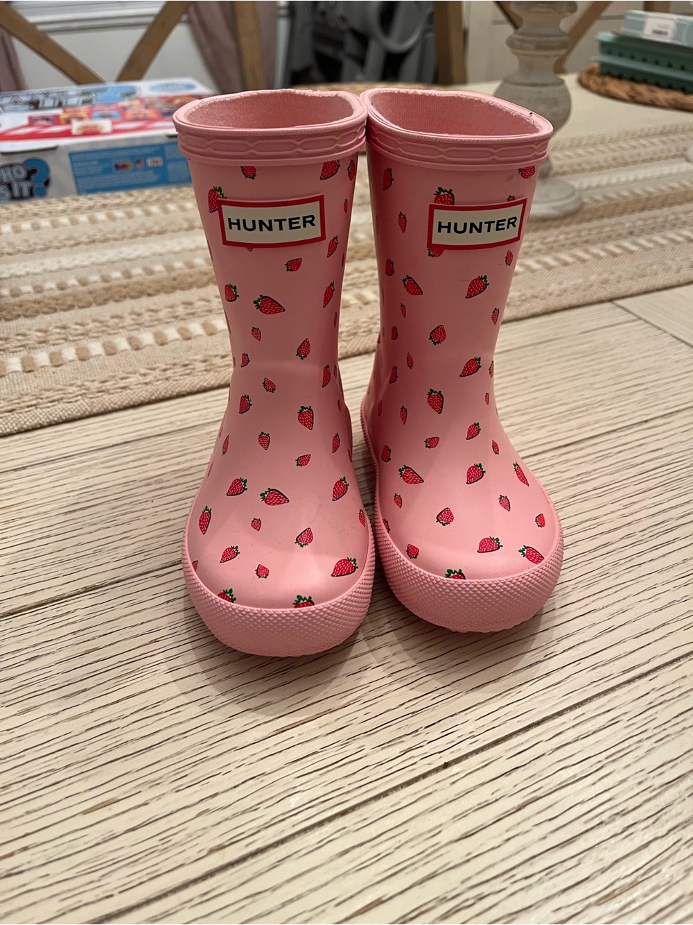 Hunter Toddler size 6 Pink Strawberry Rain Boots